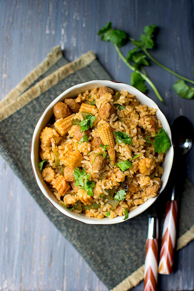 Како се прави - Пржени пиринач са ананасом и кукурузом