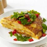 Spanische Tortilla mit Paprika und Petersilie