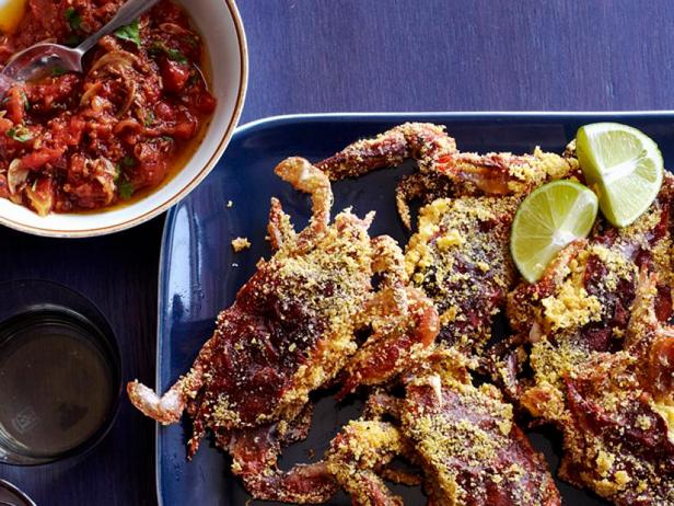 Zubereitung - Weichschalenkrabben mit Tomatenkompott