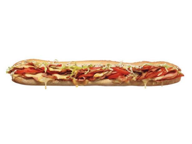 So bereiten Sie ein Sub-Sandwich mit gebratener Mortadella und Münsterkäse zu