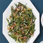 Grüne Bohnen mit Wursthackfleisch und Fenchel