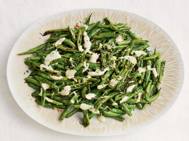 Zubereitung - Geröstete grüne Bohnen mit Tahini-Sauce