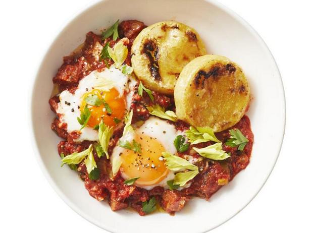 Zubereitung - Cajun-Eier mit Polenta