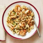 Orecchiette-Nudeln mit Scampi-Garnelen