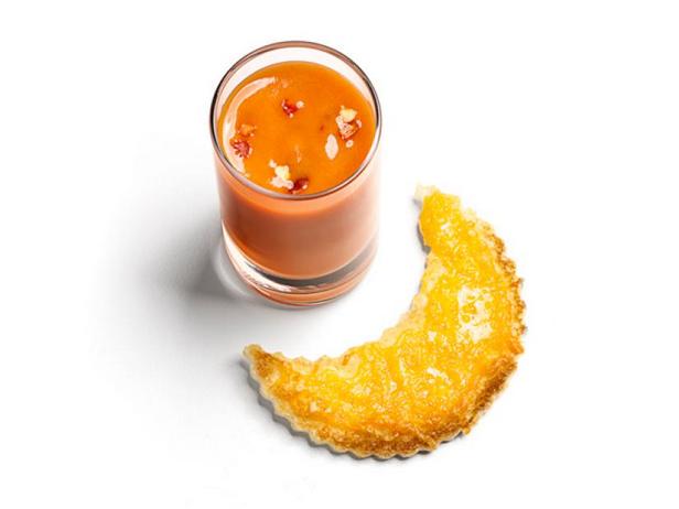 Zubereitung - Würzige Tomatensuppe mit warmen Sandwiches