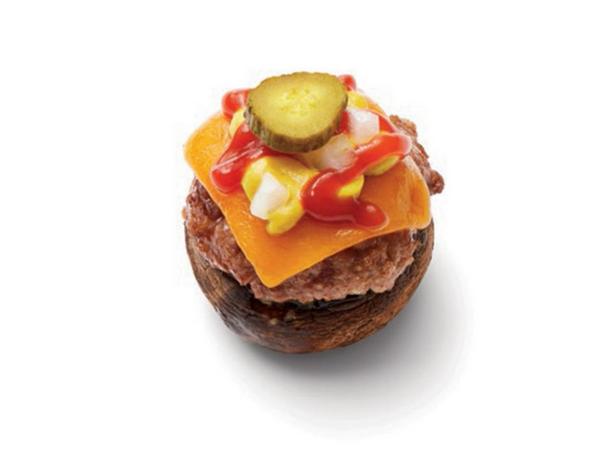 Gefüllte Champignons „Cheeseburger“
