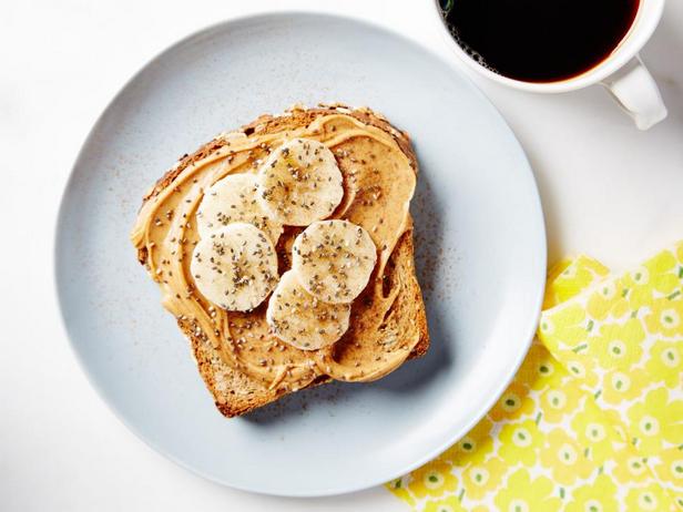 Erdnussbutter-Bananen-Toast