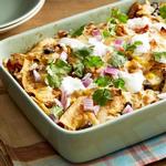 Auflauf mit Hähnchen und Tortillas