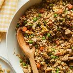 Gebratener Blumenkohlreis mit Hähnchen