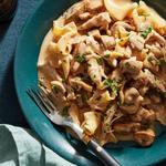 Hähnchen Stroganoff aus dem Slow Cooker