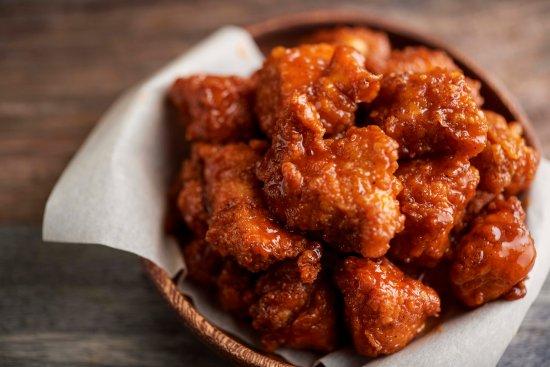 Zubereitung - Panierte Hähnchenstreifen mit Orangen-BBQ-Sauce