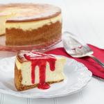 Käsekuchen mit Erdbeersauce „Sag Käse!“