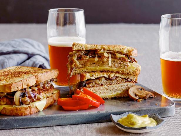 Truthahn-Patty-Melt-Sandwich