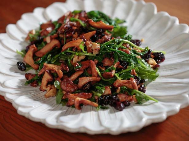 Gebratene Champignons mit Rucola, nach Florentiner Art