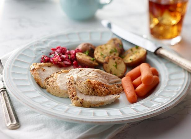 Zubereitung - Gebackenes Putenfilet mit neuen Kartoffeln und Estragon