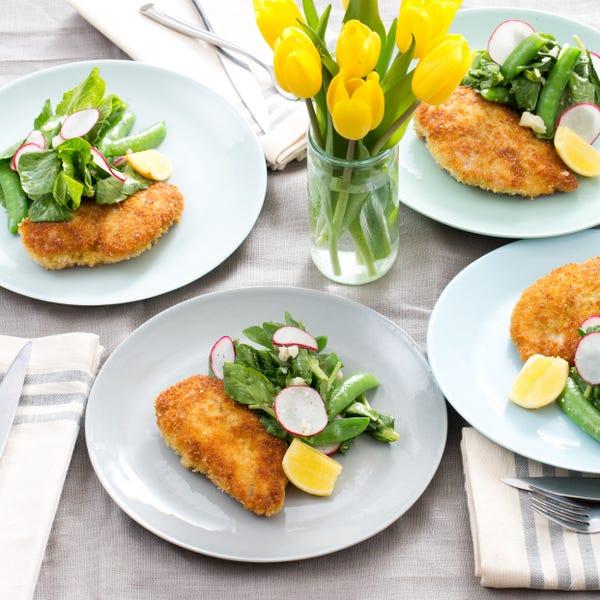 Wie man knusprige Hähnchenschnitzel zubereitet