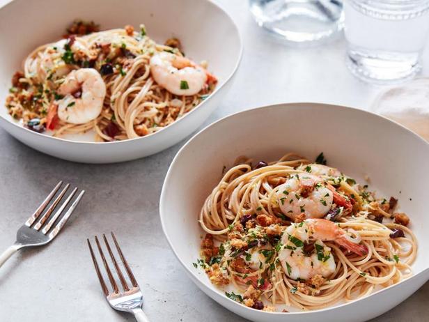 Zubereitung - Garnelen-Scampi in einer leichten Sauce