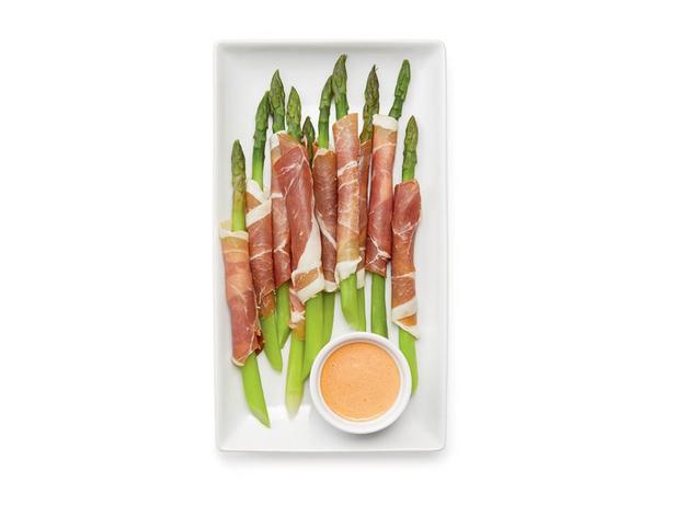 Spargel mit Serrano-Schinken