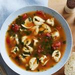 Tortellini-Spinatsuppe