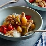 Hähnchen in Ananassauce mit Reis