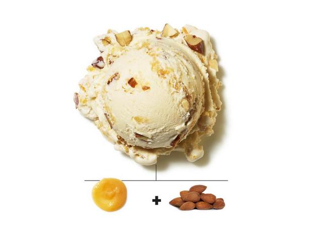 Pfirsich-Bourbon-Püree mit geräucherten Mandeln