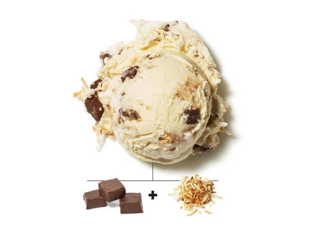 Schokoladentoffee und geröstete Kokosnuss