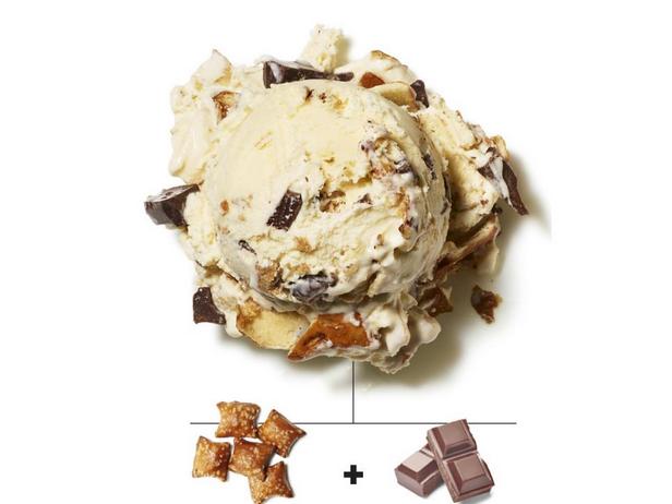 Brezeln gefüllt mit Erdnussbutter und Schokolade