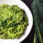 Grünkohlpesto mit Walnüssen und Parmesan