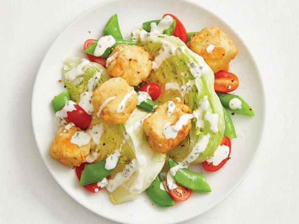 Zubereitung - Gebratener Tofu-Salat mit fermentiertem Milchdressing