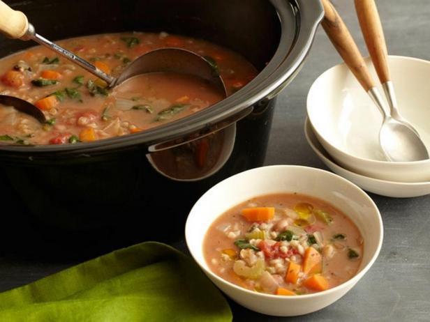 Bohnen-Gersten-Suppe aus dem Slow Cooker