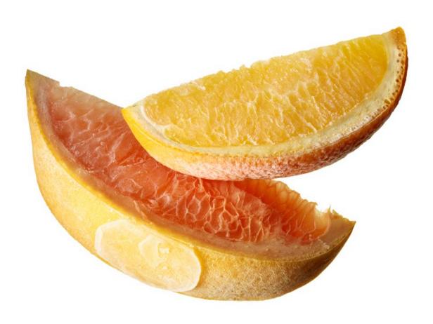 Orangen- oder Grapefruitscheiben