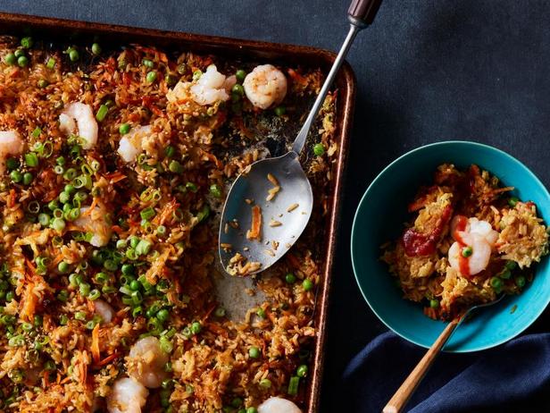 Come preparare il riso fritto con gamberi al forno