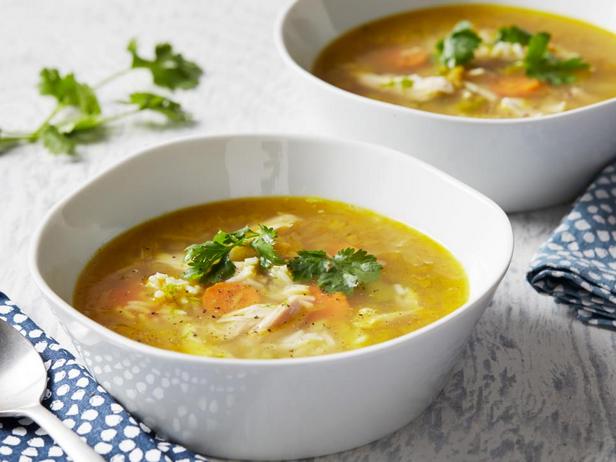 Hühner-Reis-Currysuppe