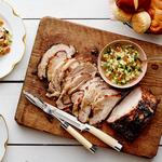Schweinelendenbraten mit Apfel-Senf-Glasur