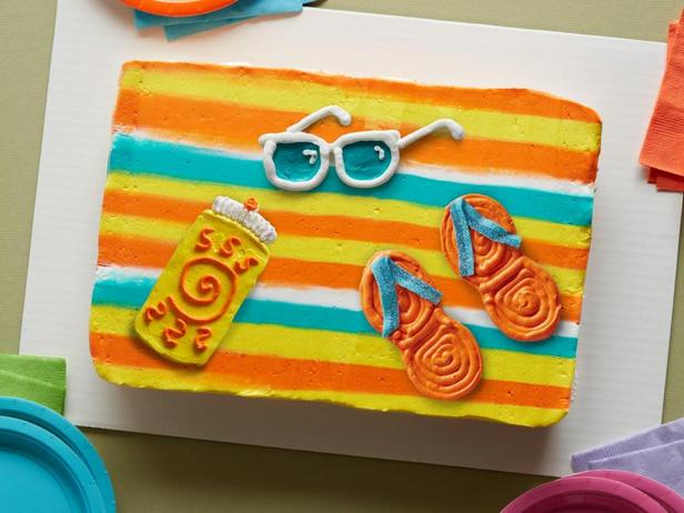 Wie man einen Strandtuch-Cupcake-Kuchen backt