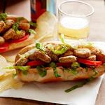 frittiertes Gurkensandwich