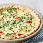 Quiche mit Krabben und Tomaten