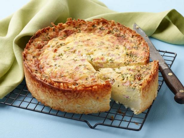 Rezept für Kartoffelquiche mit Schinken-Käse-Füllung
