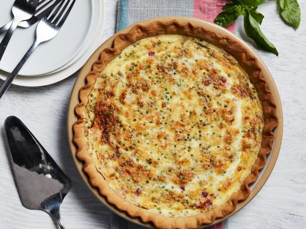 Rezept für Quiche mit Salami und Oliven