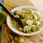 Ceviche mit Jakobsmuscheln und Tomatillos