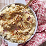 Kartoffelpüree mit gebratenen Zwiebeln