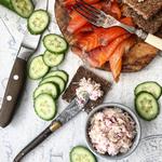 Tartine mit Räucherlachs und Gurke