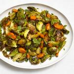 Gerösteter Rosenkohl mit Karotten