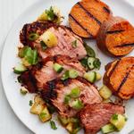 Gegrilltes Schweinefilet mit Süßkartoffeln