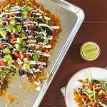 Tacos auf einem Backblech