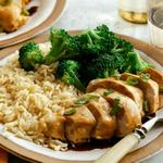Hähnchen-Teriyaki mit Reis und Brokkoli aus dem Schongarer
