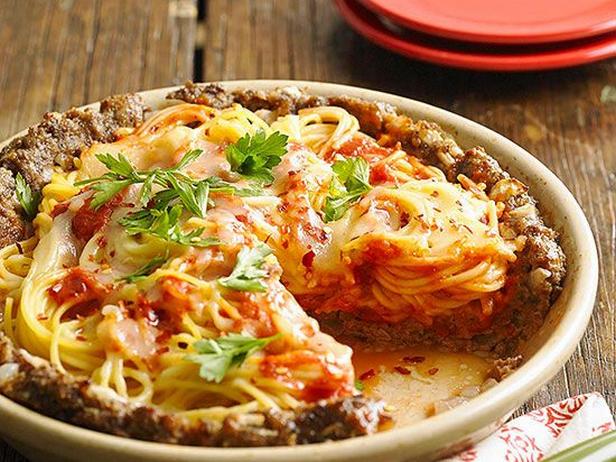 Rezept für Spaghetti-Auflauf mit Rindfleisch