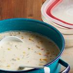 Kartoffelsuppe mit Mais zur späteren Verwendung