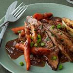 Geschmorte Rinderbrust in Orangensauce
