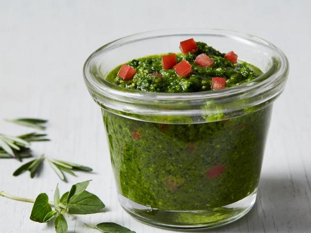 Zubereitung - Petersilienpesto mit Rosmarin und Oregano